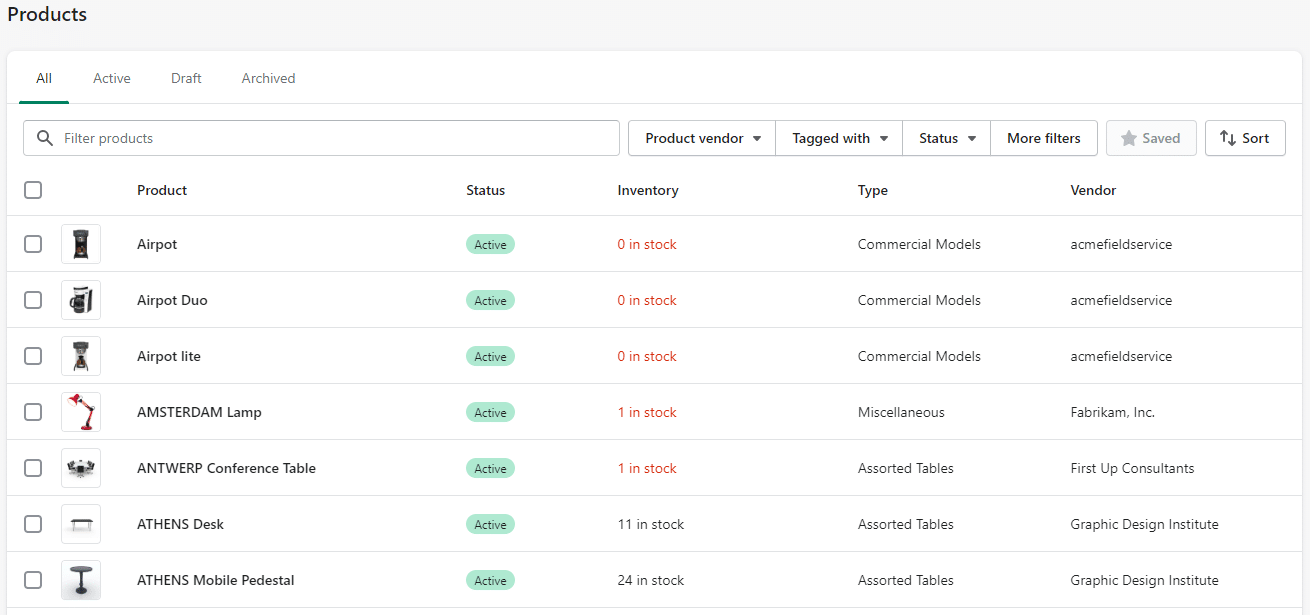 Shopify products from Business Central integration Shopify products from Business Central integration