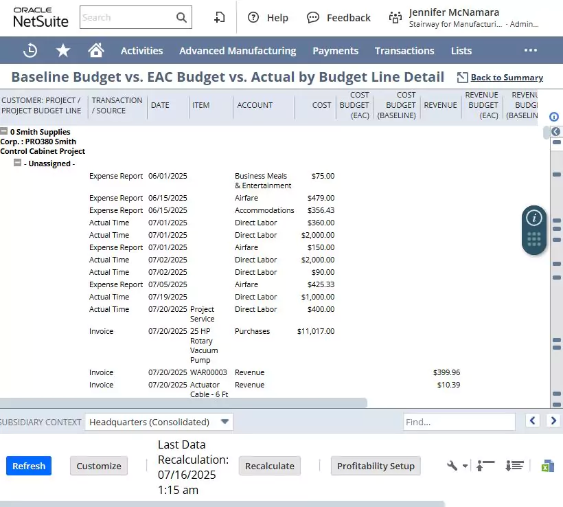 Drill-down functionality Drill-down functionality