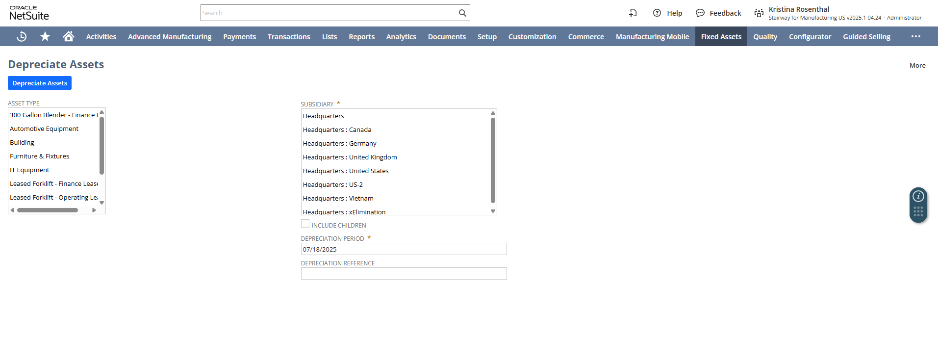 NetSuite asset depreciation NetSuite asset depreciation