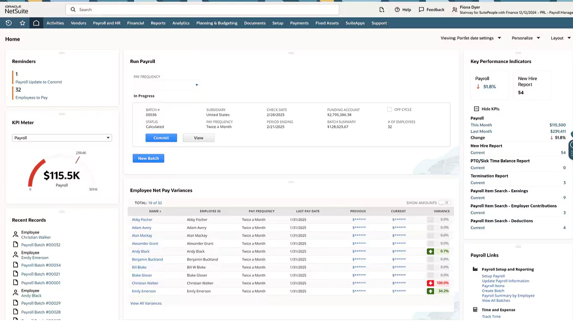 NetSuite payroll processing NetSuite payroll processing