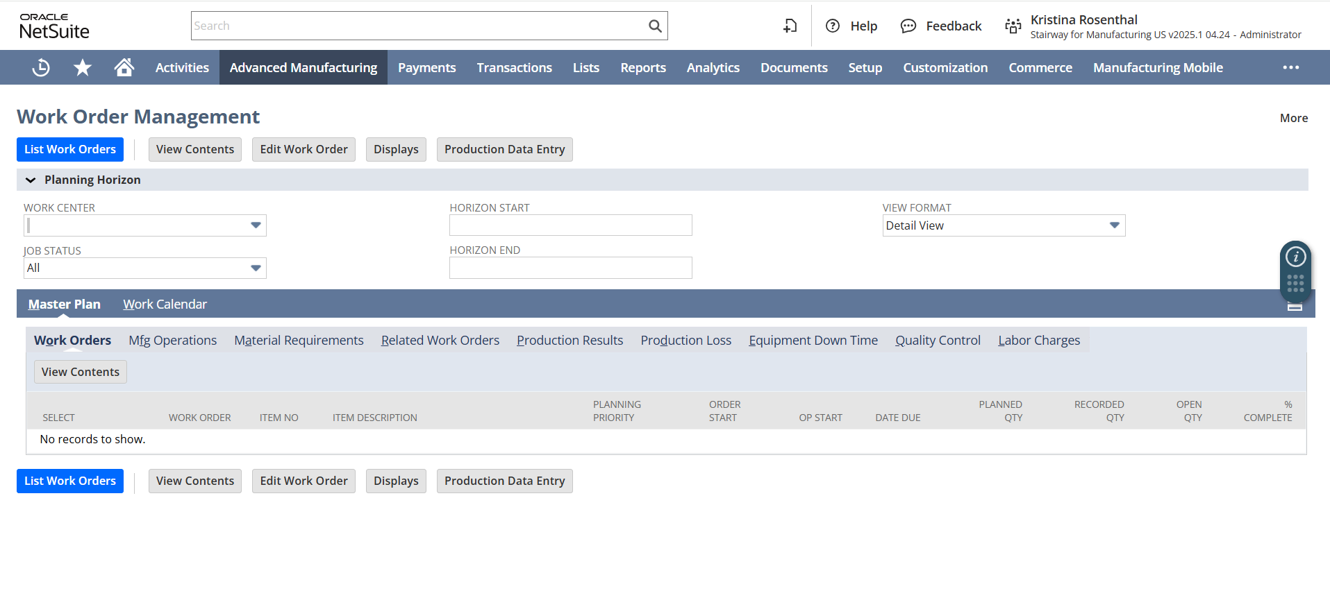NetSuite work order management NetSuite work order management