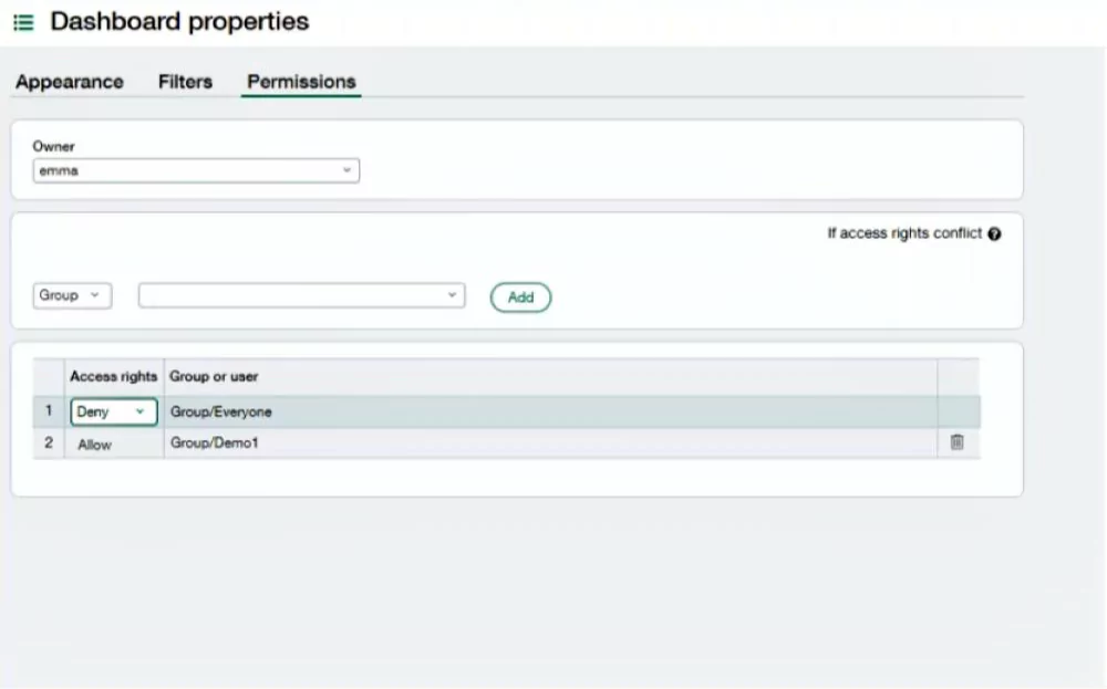 Sage Intacct Dashboard Permissions