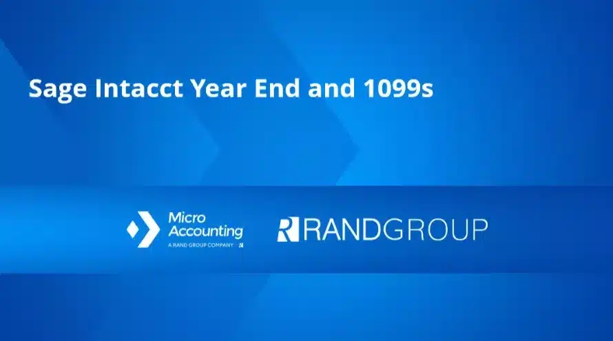 Sage Intacct Year-End and 1099s