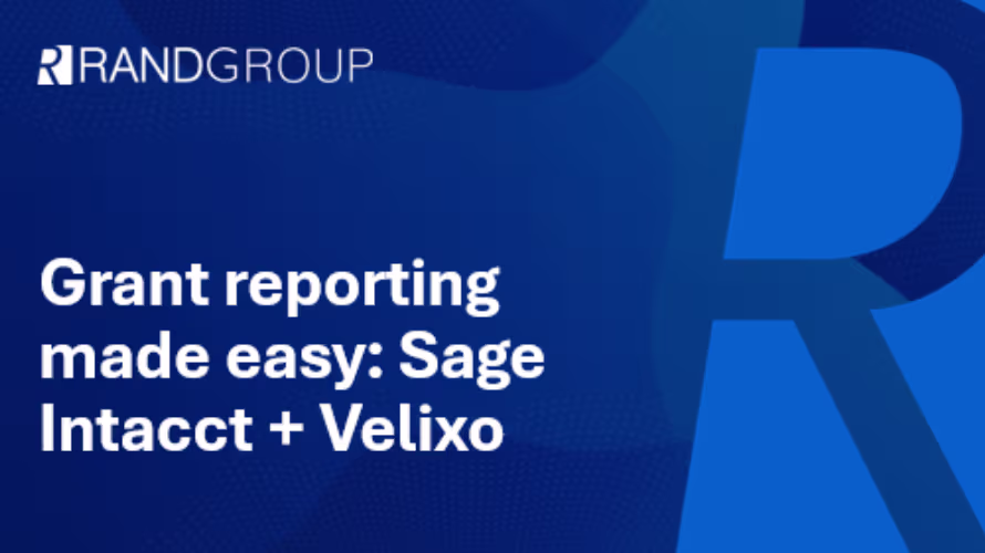 Grant reporting made easy: Sage Intacct + Velixo