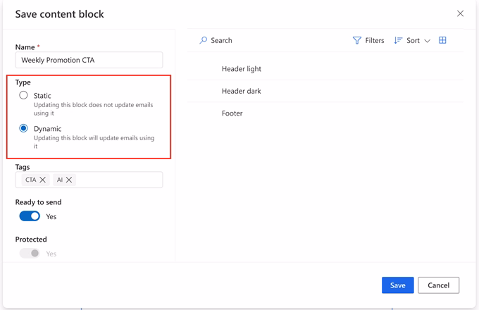 Automatically update emails with the latest content in Customer Insight Journeys