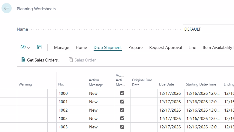 Drop Ship Process in Business Central