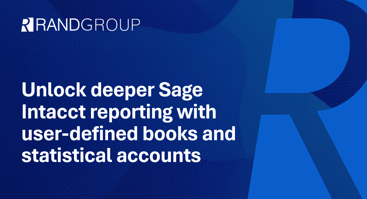 Unlock deeper Sage Intacct reporting with user-defined books and statistical accounts