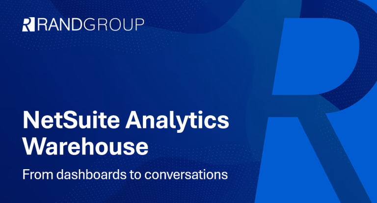 NetSuite Analytics Warehouse webinar