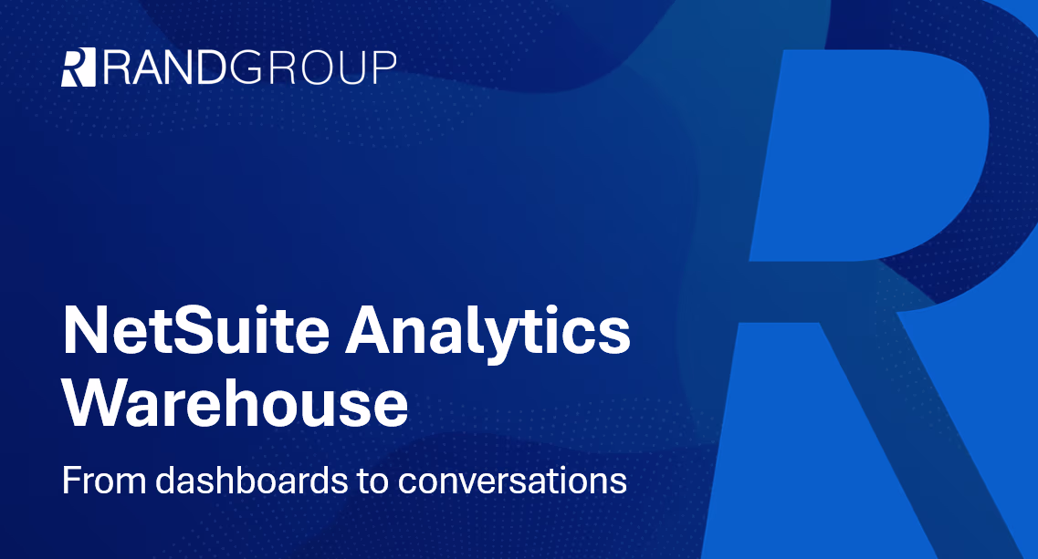 NetSuite Analytics Warehouse webinar