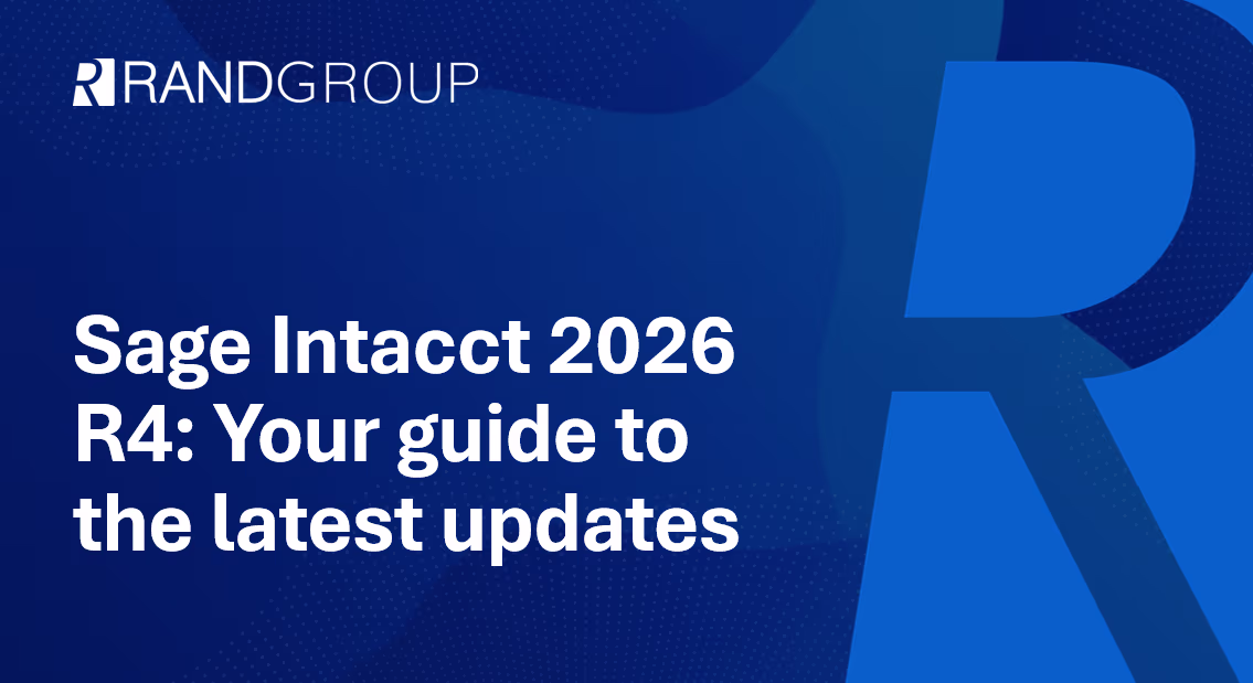 Sage Intacct 2026 R4 webinar